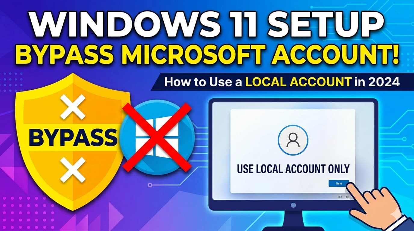 How to bypass signing in to microsoft account and use local account in setup of Windows 11