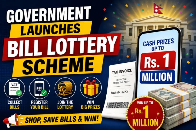 Nepal Government Launches Bill Lottery Scheme with Cash Prizes of Up to Rs 1 Million